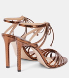 Tom Ford Angelica 105 snake-effect leather sandals