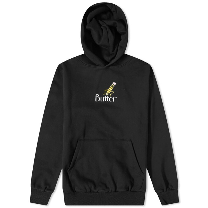 Photo: Butter Goods Men's Pencil Logo Hoody in Black