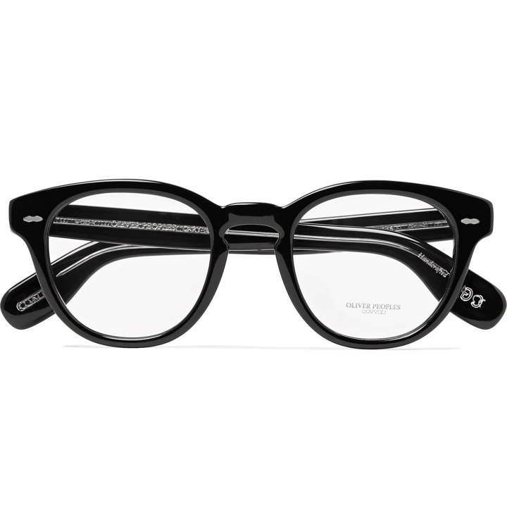Photo: Oliver Peoples - Cary Grant Round-Frame Acetate Optical Glasses - Black