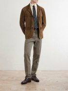 Dunhill - Tapered Cotton-Blend Twill Trousers - Green