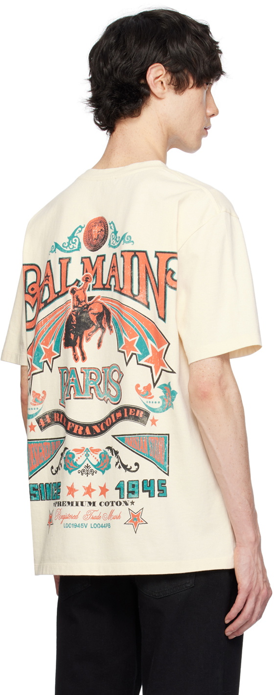 Tシャツ・カットソー BALMAIN 'Monogram' t-shirt Beige Balmain Men's Vintage Gel Logo T-Shirt | Neiman Marcus