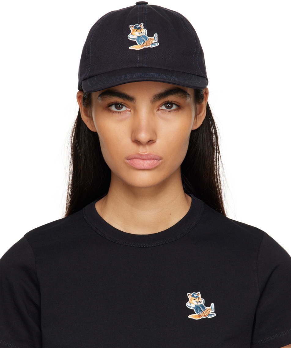 Maison Kitsuné Navy Dressed Fox Cap Maison Kitsune display picture 2