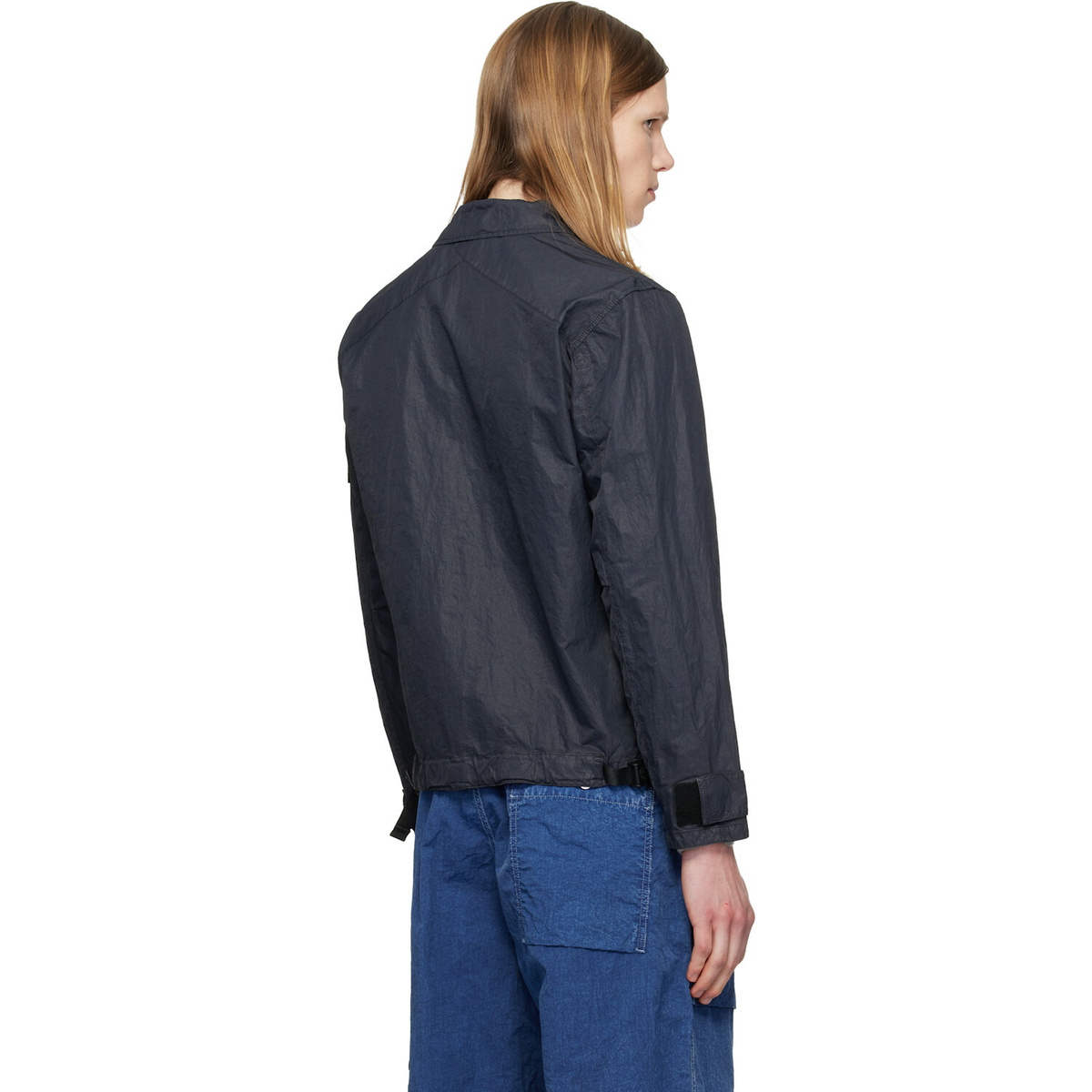 Stone Island Navy 1200020 Nylon Micro Twill Shirt