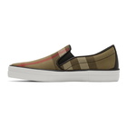 Burberry Brown Check Gauden Slip-On Sneakers