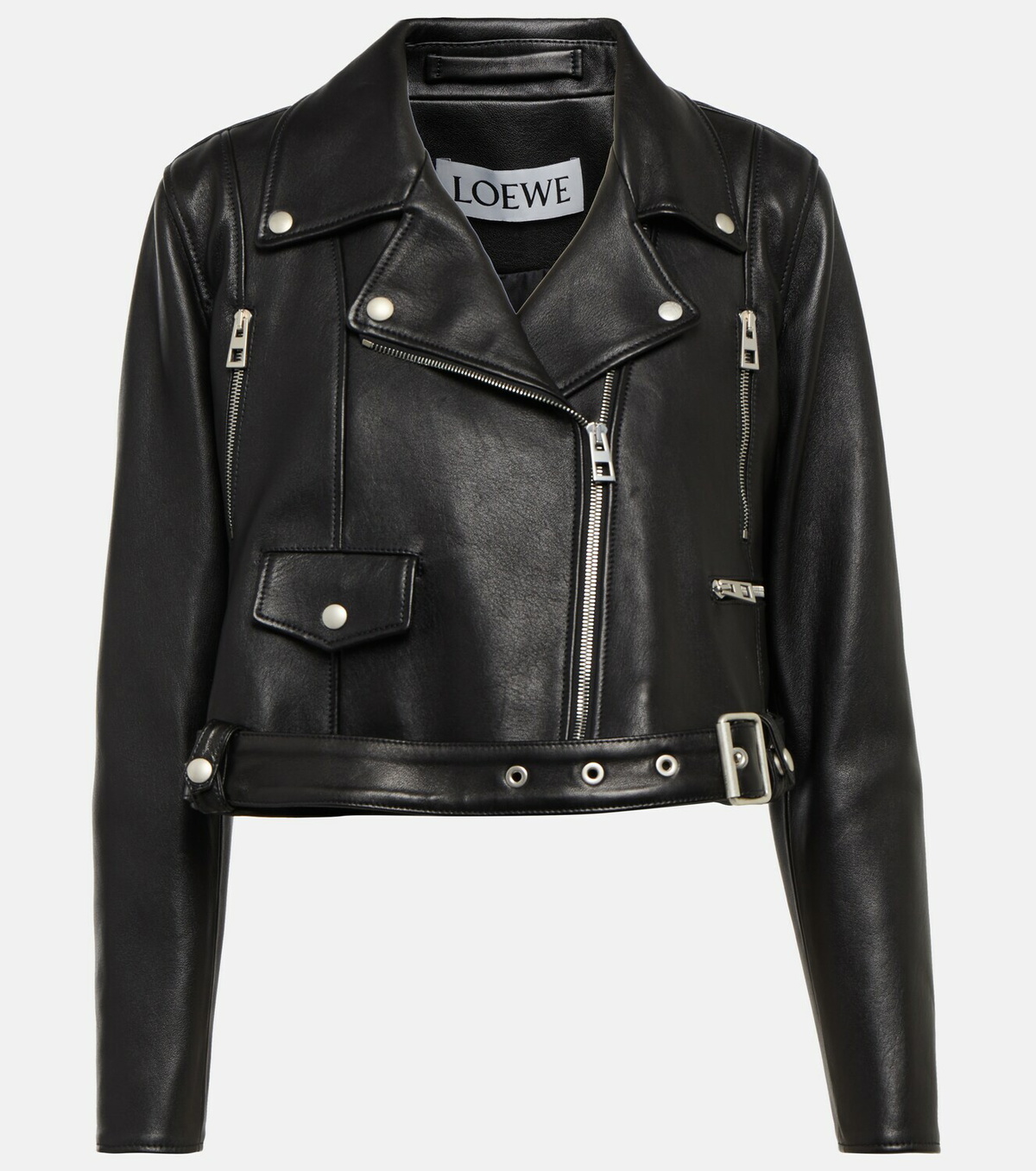 Loewe - Cropped leather jacket Loewe