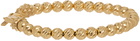 Emanuele Bicocchi SSENSE Exclusive Gold Striped Ball Bracelet