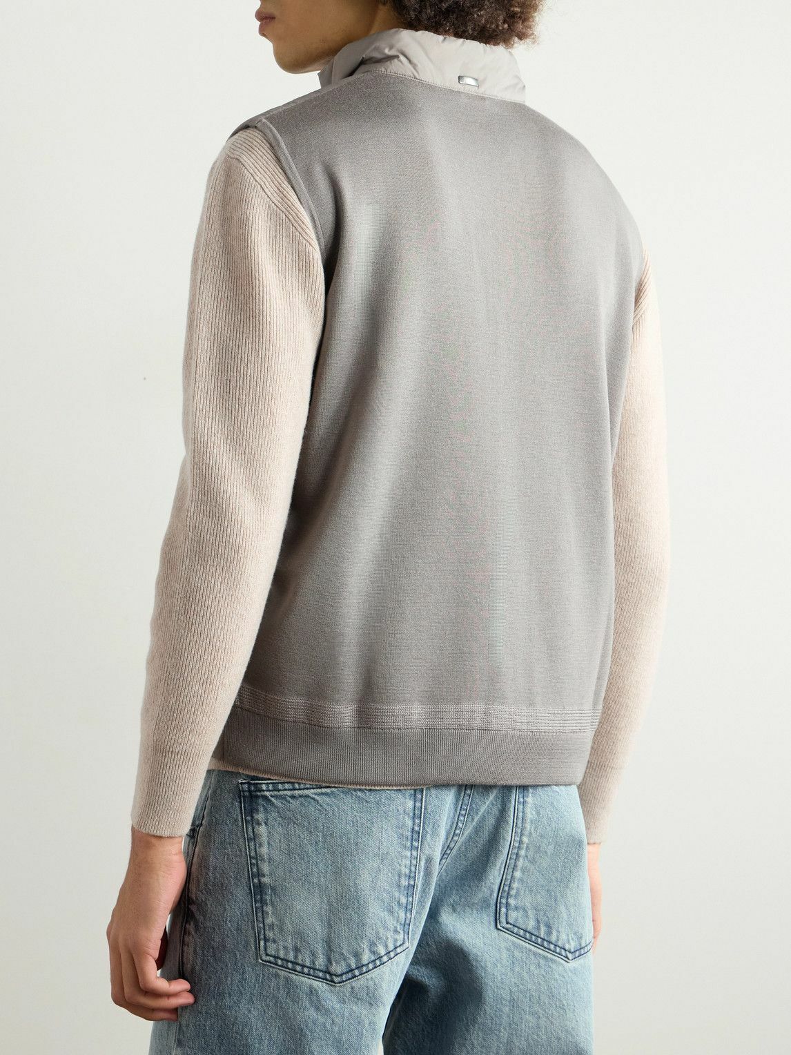 Herno - Quilted Shell and Wool and Silk-Blend Down Gilet - Gray