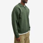 FrizmWORKS Men's Collar Knit Pullover Sweater in Forest Green
