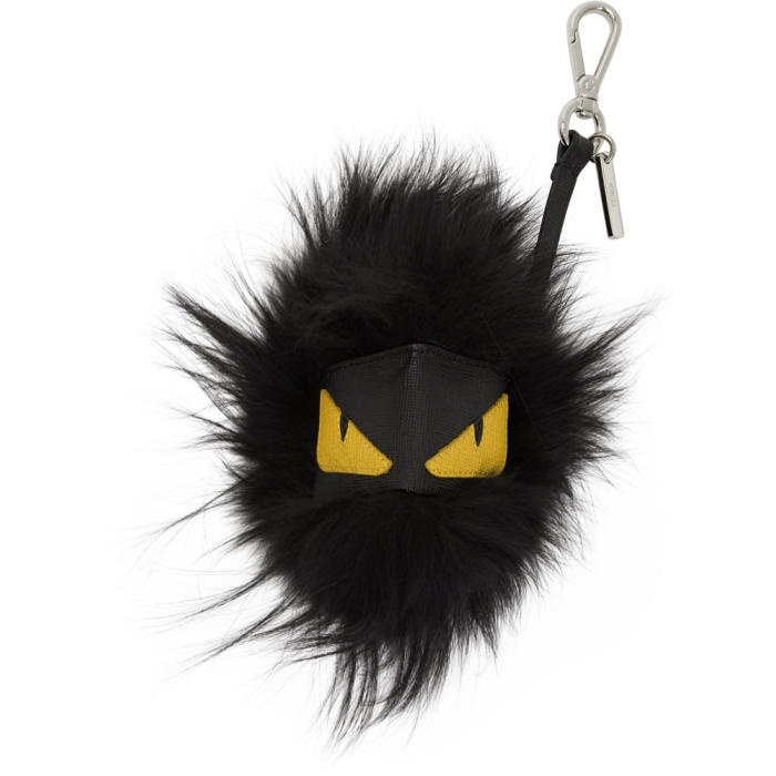Photo: Fendi Black Fur Bag Bugs Keychain