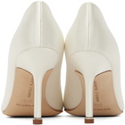 Manolo Blahnik Off-White Hangisi 90 Heels