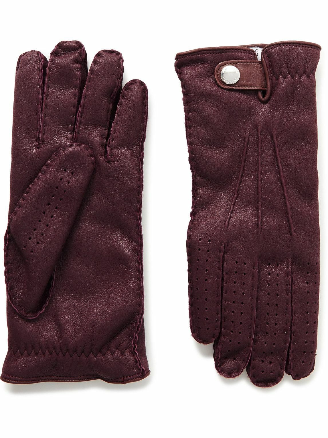 Photo: Brunello Cucinelli - Leather Gloves - Burgundy
