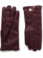 Brunello Cucinelli - Leather Gloves - Burgundy
