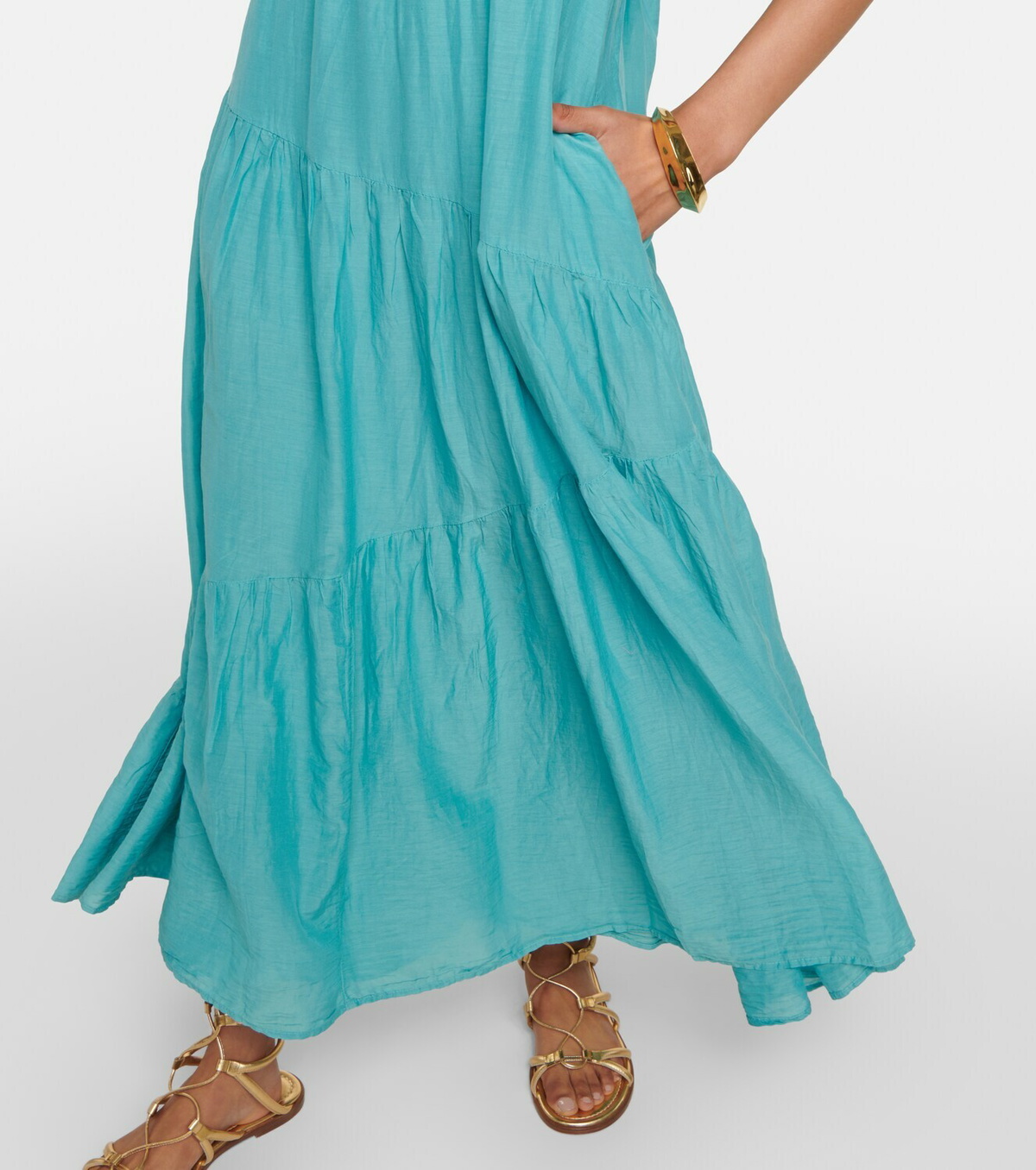 chinese dress ladies color block maxi dress  Billie Jo's