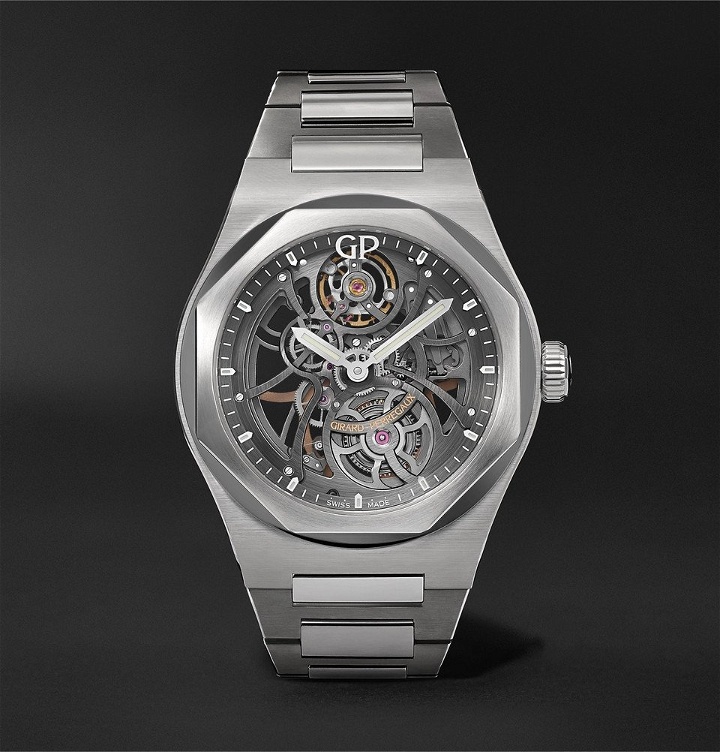 Photo: Girard-Perregaux - Laureato Automatic Skeleton 42mm Stainless Steel Watch - Gunmetal