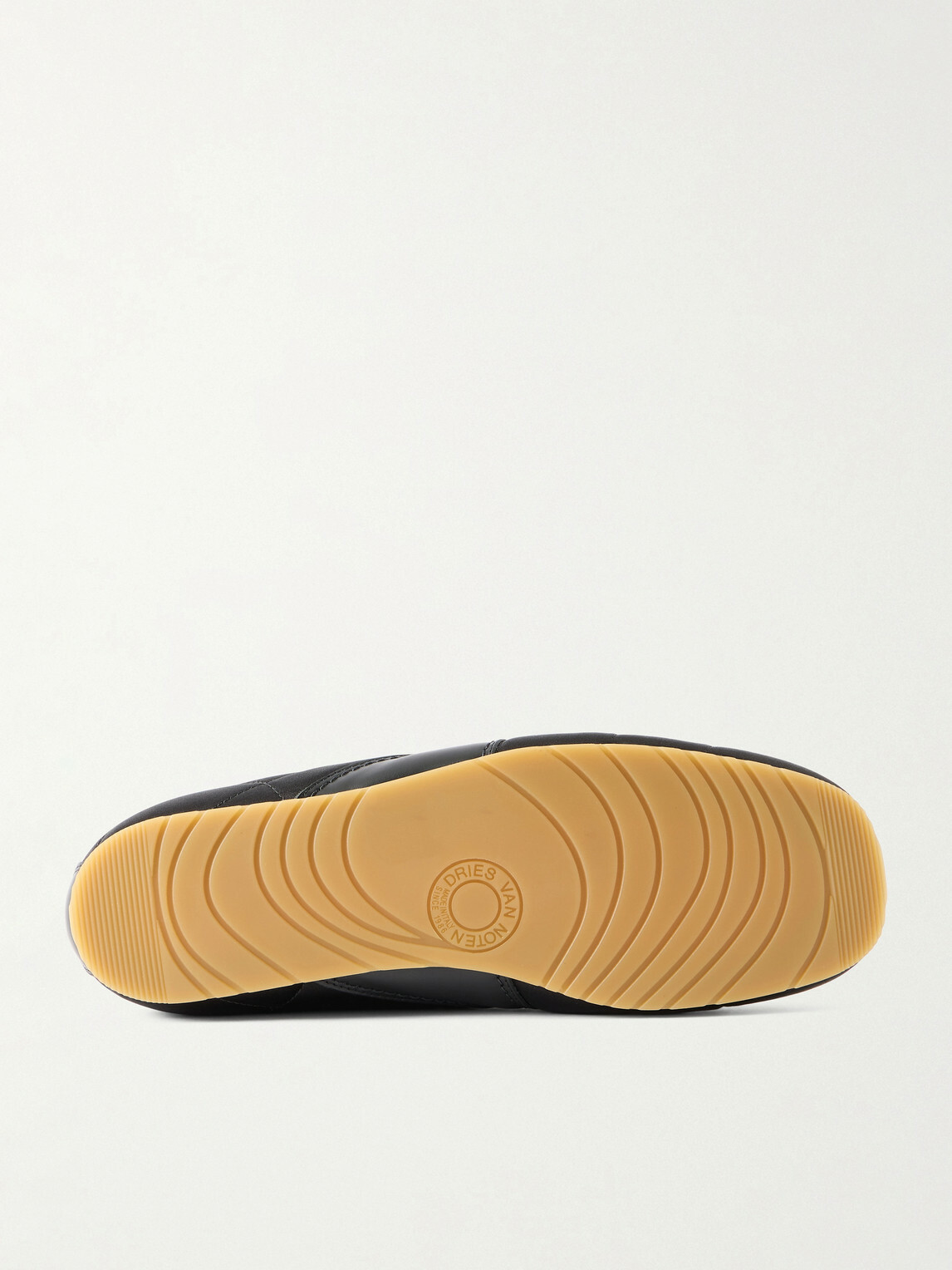 Dries Van Noten - Leather-Trimmed Quilted Satin Sneakers - Black