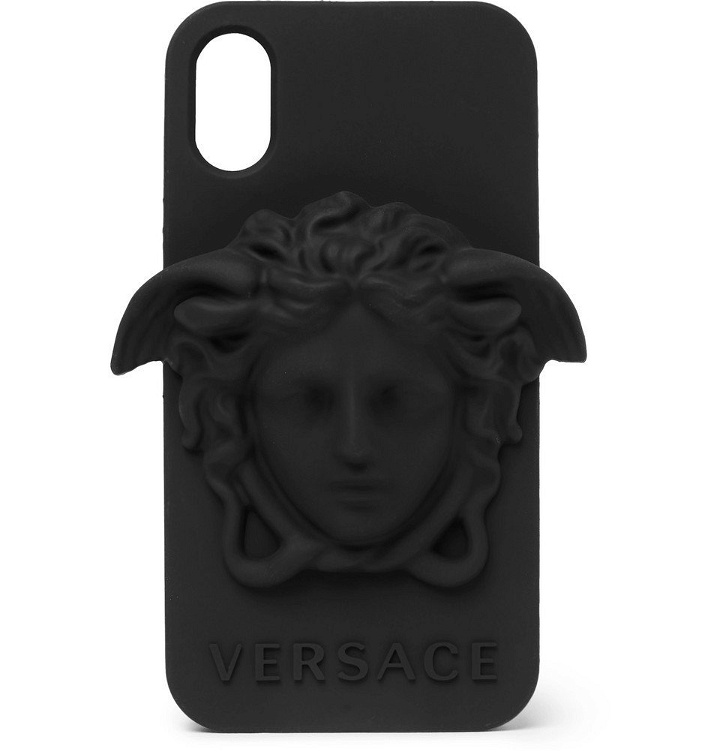 Photo: Versace - Logo-Appliquéd Rubber iPhone X Case - Men - Black
