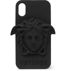 Versace - Logo-Appliquéd Rubber iPhone X Case - Men - Black