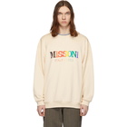 Missoni Beige Rainbow Logo Sweatshirt