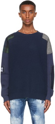 Dsquared2 Navy Camo Patch Sweater