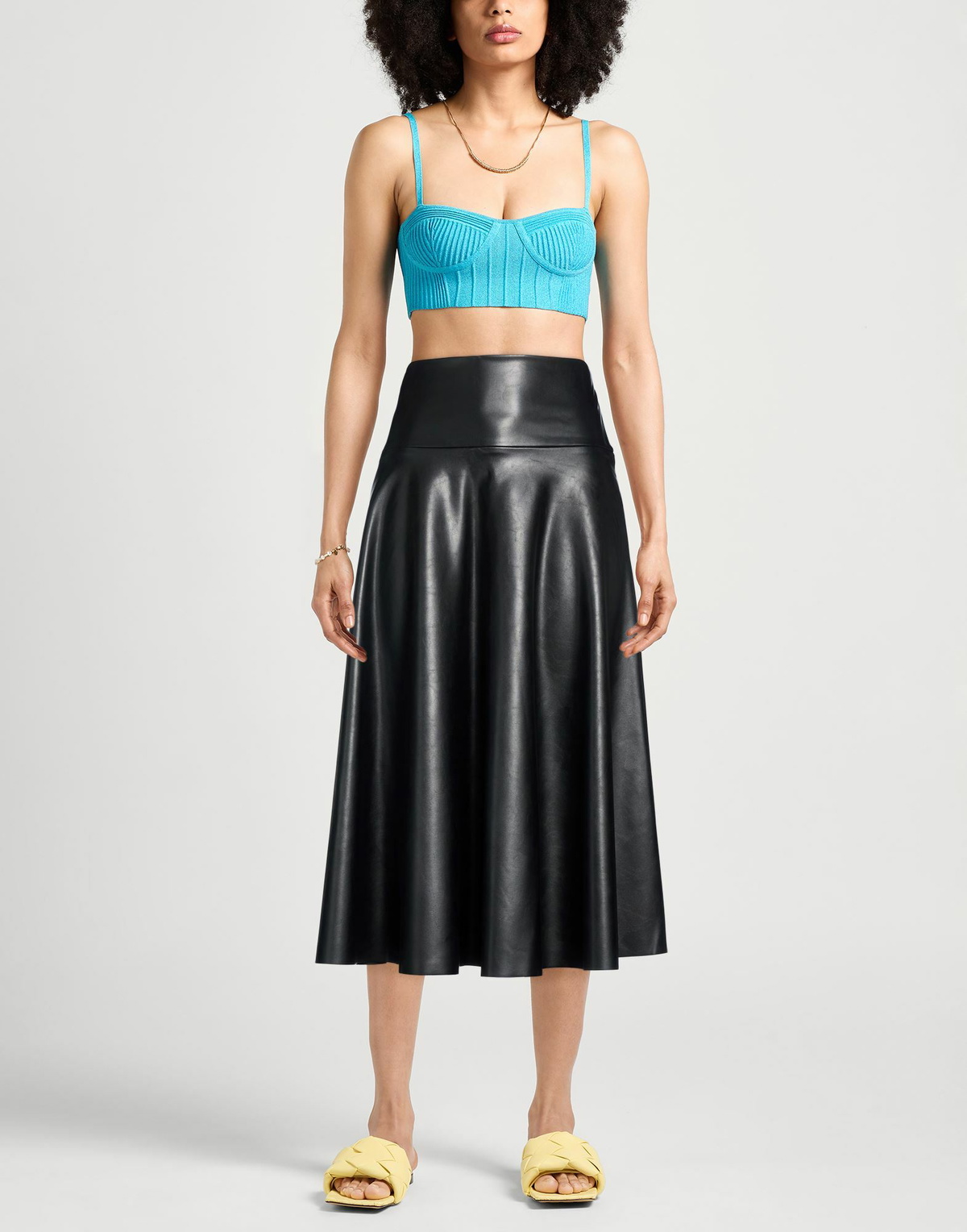 Norma Kamali Womens Midi skirt in Black
