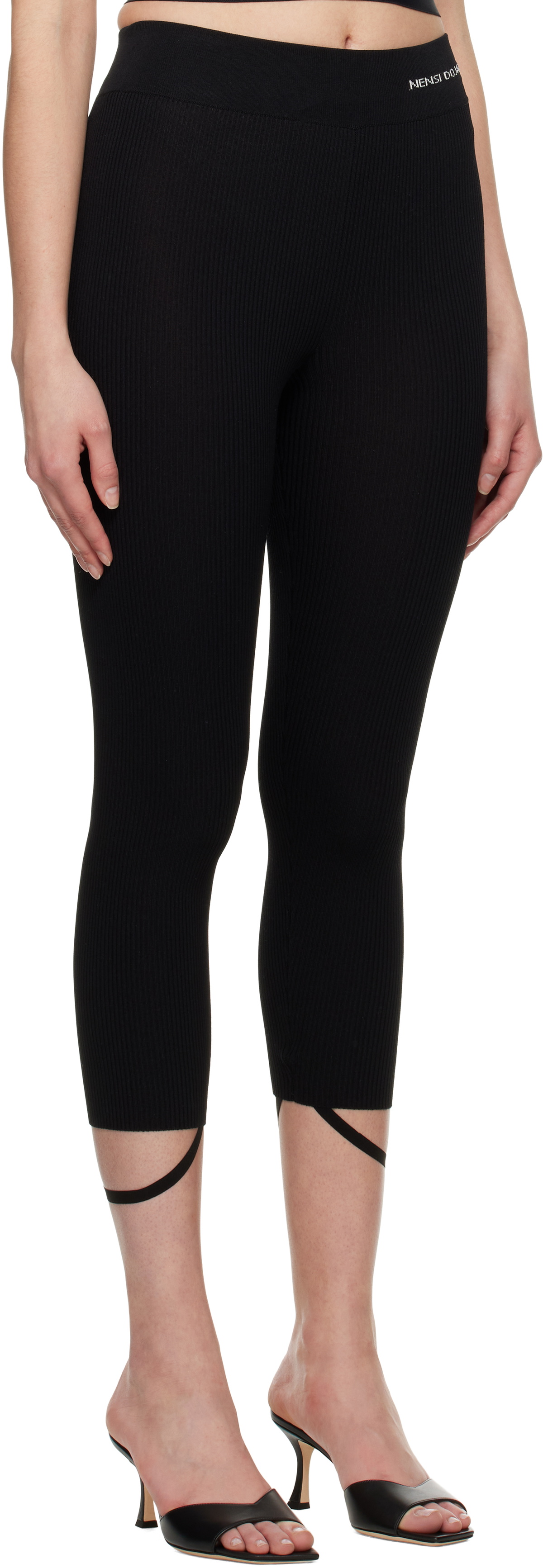 Nensi Dojaka Black Sadie Knitted Cropped Leggings