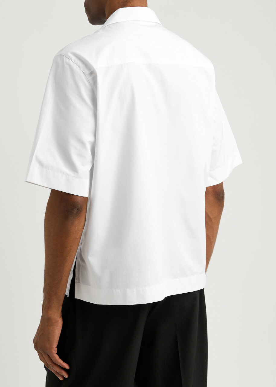 新品☆GIVENCHY☆ロゴ入り コットンポプリン 半袖 シャツ 白 Givenchy Logo-embroidered Cotton-poplin Shirt White Givenchy
