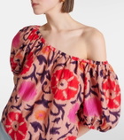 Velvet Edlin printed cotton and silk top