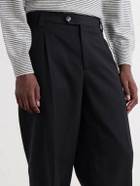 mfpen - Service Straight-Leg Cotton-Blend Hopsack Trousers - Black
