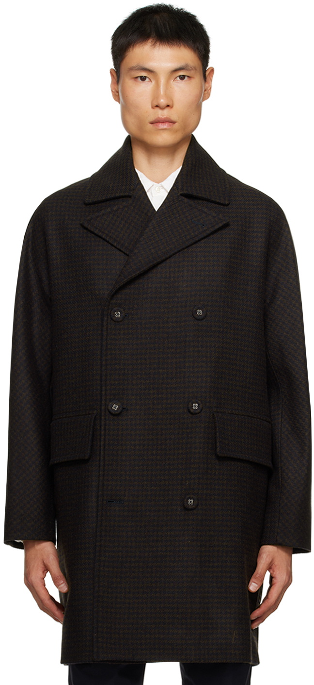 Officine Générale Navy & Brown Malone Coat