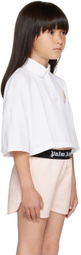Palm Angels Kids White Bear Polo