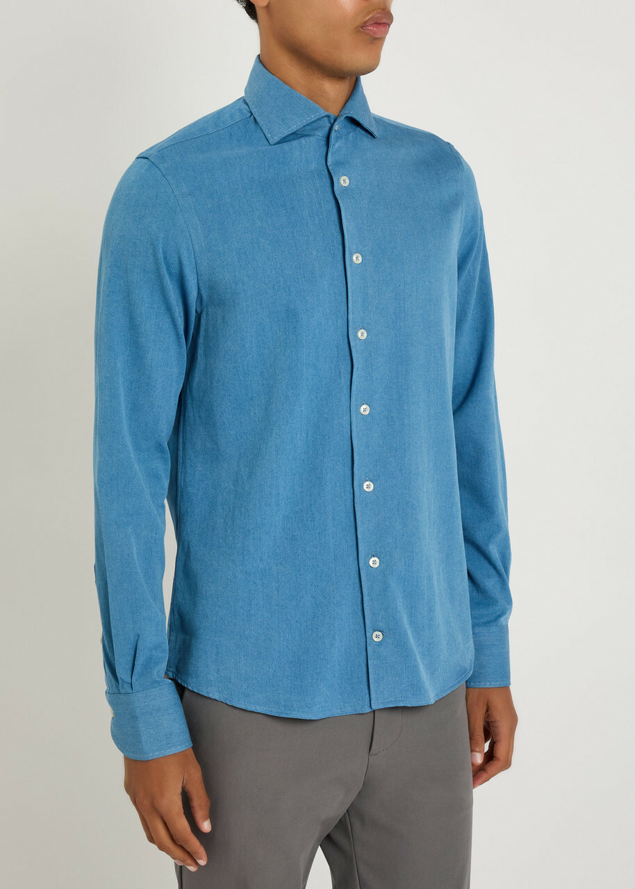 Aurélien Chambray Shirt Mid Blu