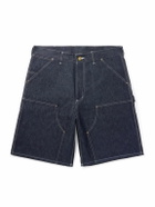 SAINT MXXXXXX - Straight-Leg Logo-Appliquéd Denim Shorts - Blue