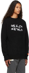 Heron Preston Black Mohair Sweater