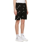 Off-White Black and White All Over Logo Shorts