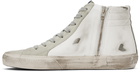 Golden Goose White & Gray Slide Sneakers