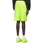 Balenciaga Yellow and Black Mesh Soccer Shorts