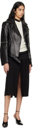 Helmut Lang Black Astro Biker Leather Jacket