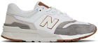 New Balance White 997H Low-Top Sneakers