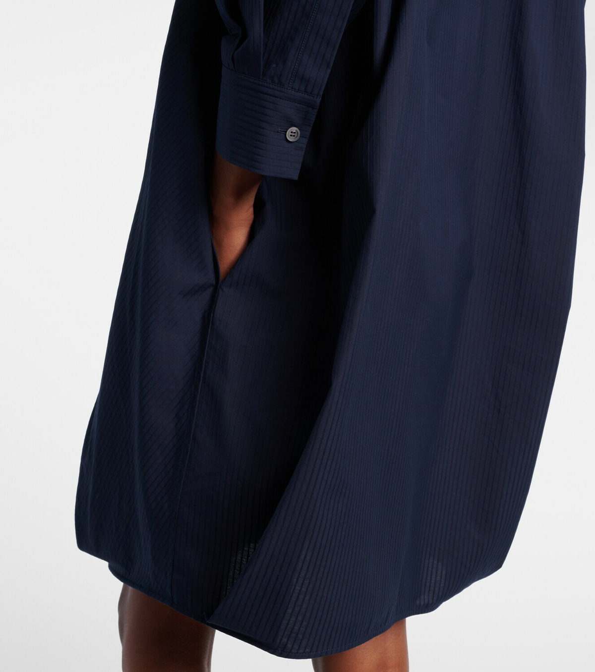 Loewe Draped cotton poplin minidress