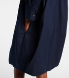 Loewe Draped cotton poplin minidress