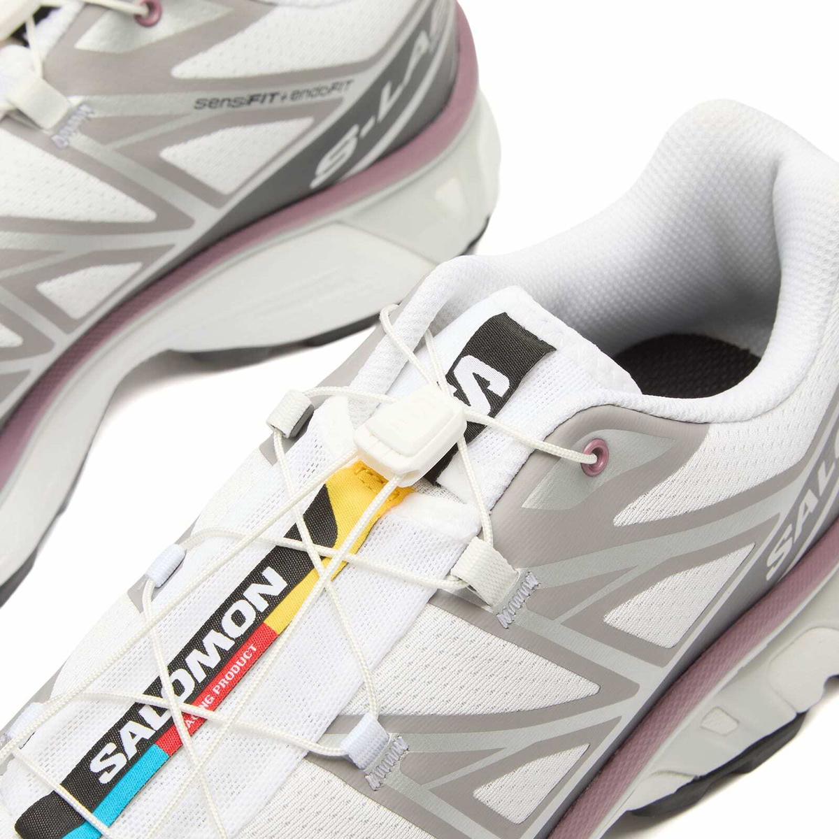 Salomon XT-6 Sneaker in White/Black/Dusky Orchid