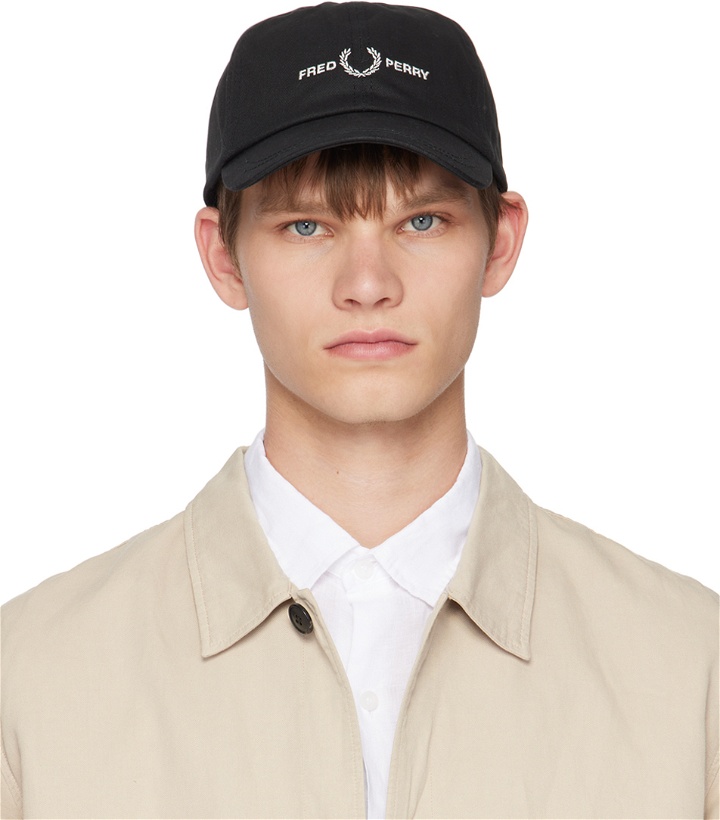 Photo: Fred Perry Black Graphic Branding Cap