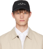 Fred Perry Black Graphic Branding Cap