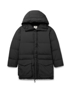 Snow Peak - Quilted Ripstop-Shell Hooded Down Coat - Black