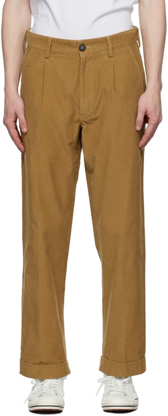 Photo: Palm Angels Brown Corduroy Classic Trousers