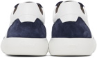 Brioni White & Navy Suede And Calf Leather Sneakers