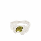 Simuero Ola Ring in Silver/Green Peridot