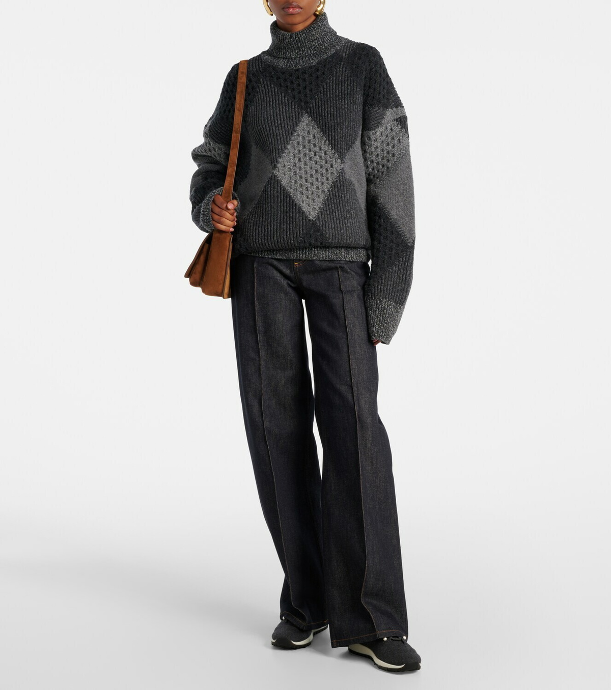 Jimmy Choo Veles embellished cashmere sneakers