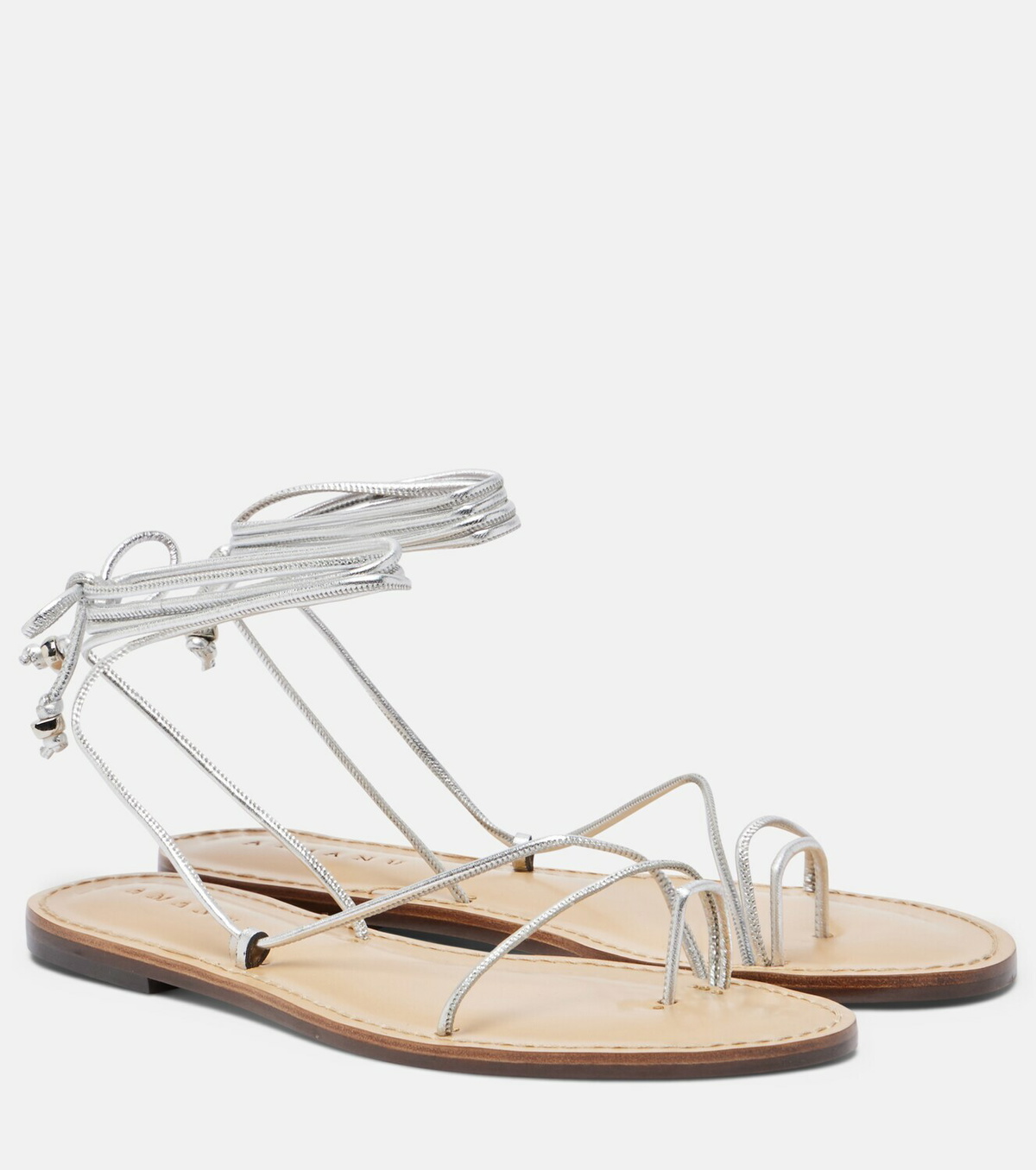 Amanu Karima metallic leather sandals