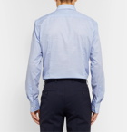 Hugo Boss - Blue Jason Slim-Fit Cutaway Collar Prince of Wales Checked Cotton Shirt - Blue